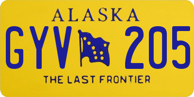 AK license plate GYV205