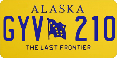 AK license plate GYV210