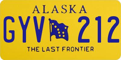 AK license plate GYV212