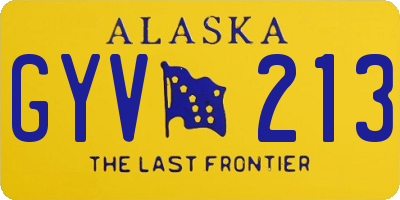 AK license plate GYV213