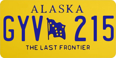 AK license plate GYV215