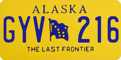 AK license plate GYV216