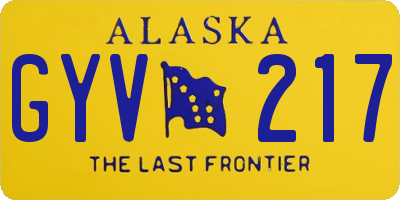 AK license plate GYV217