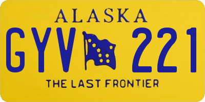 AK license plate GYV221