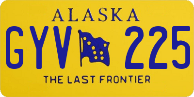 AK license plate GYV225