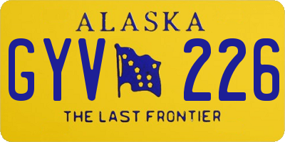 AK license plate GYV226