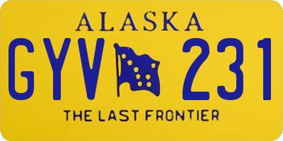 AK license plate GYV231