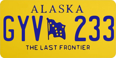 AK license plate GYV233