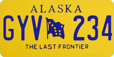 AK license plate GYV234