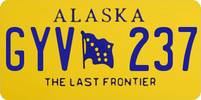 AK license plate GYV237