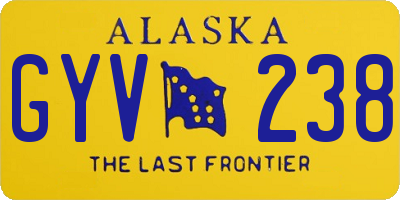 AK license plate GYV238