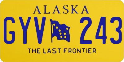 AK license plate GYV243