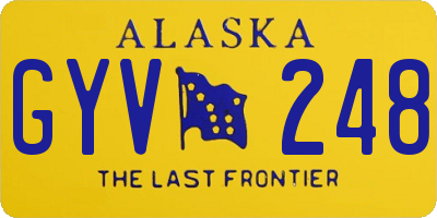 AK license plate GYV248