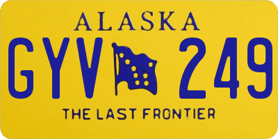 AK license plate GYV249