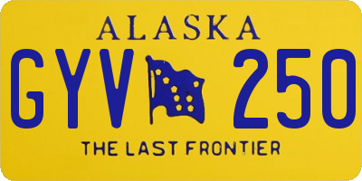 AK license plate GYV250