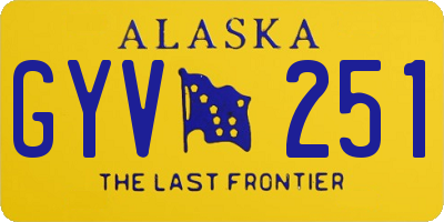 AK license plate GYV251