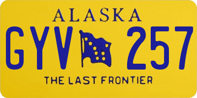 AK license plate GYV257