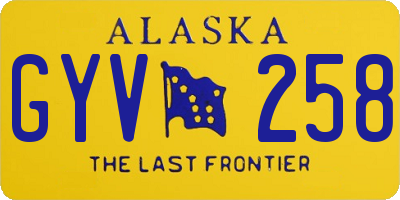 AK license plate GYV258