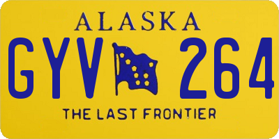 AK license plate GYV264