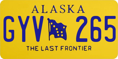 AK license plate GYV265
