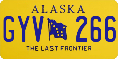 AK license plate GYV266