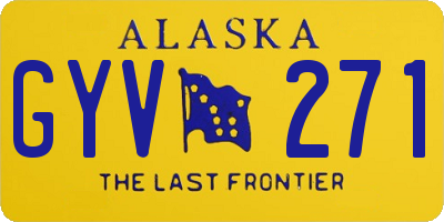 AK license plate GYV271