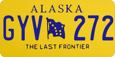 AK license plate GYV272