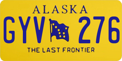 AK license plate GYV276