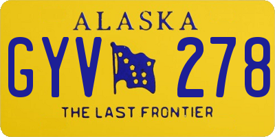 AK license plate GYV278