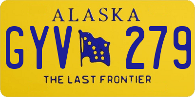 AK license plate GYV279