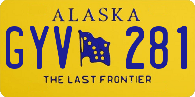 AK license plate GYV281