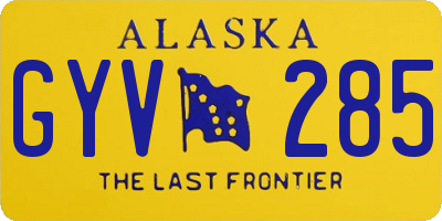 AK license plate GYV285