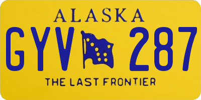 AK license plate GYV287