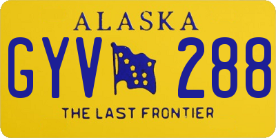 AK license plate GYV288