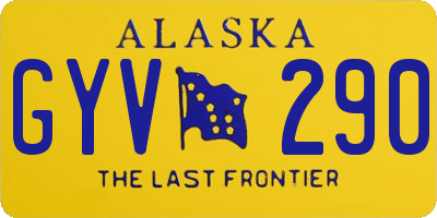 AK license plate GYV290