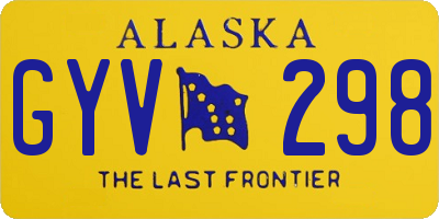 AK license plate GYV298