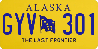 AK license plate GYV301