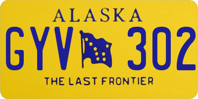 AK license plate GYV302