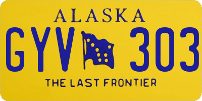 AK license plate GYV303