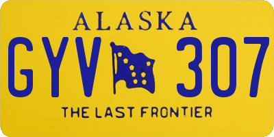 AK license plate GYV307