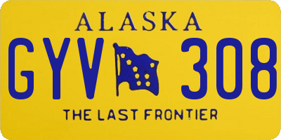 AK license plate GYV308