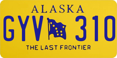 AK license plate GYV310