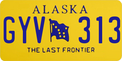 AK license plate GYV313