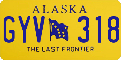 AK license plate GYV318