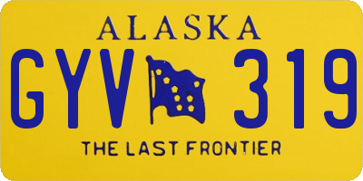AK license plate GYV319