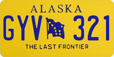 AK license plate GYV321