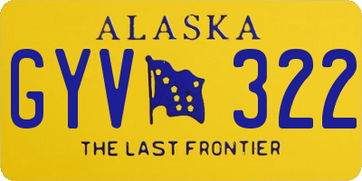 AK license plate GYV322