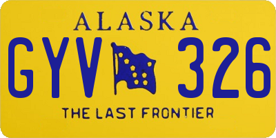 AK license plate GYV326