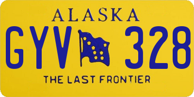 AK license plate GYV328