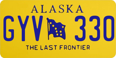 AK license plate GYV330